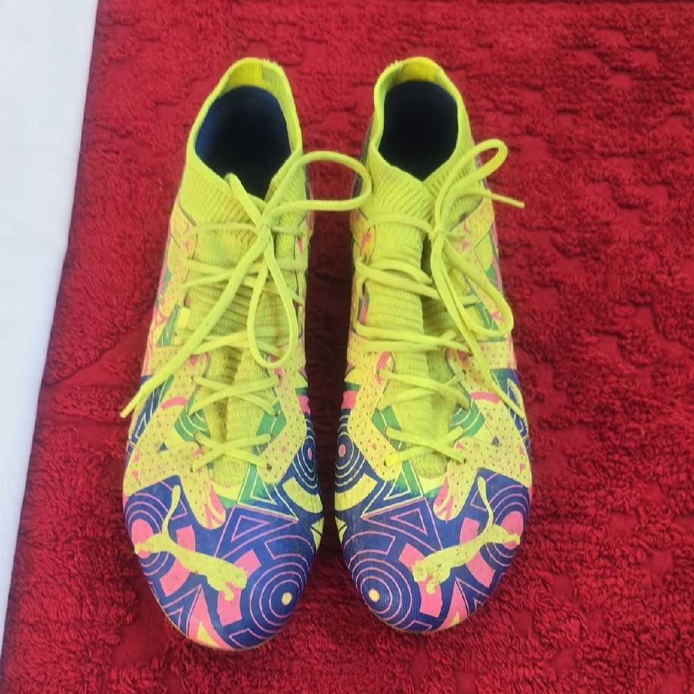Puma Future Match EnergyYellow and Purple Soccer Cleats